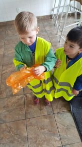 Toddlers in public sanitary outfits