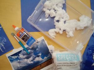 Arts and crafts materials for making cloud art