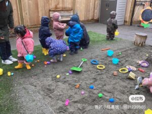 Children playing Easter Egg Hunt