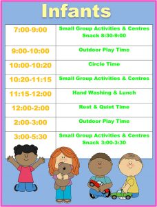 The Tiny Hoppers infant schedule